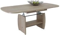 Hela Tische, Funktionscouchtisch Michael, Holzoptik melaminbeschichtet, Dekor Sonoma