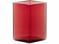 Iittala 1015596 Ruutu Vase, 11,5 cm x 14 cm, Cranberry