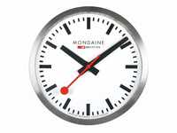 Mondaine - Wanduhr A995.Clock.16SBB 40cm - Bahnhofsuhr in Silber aus...