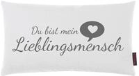 MAGMA Kissen Lieblingsmensch wei&szlig; 25x45 cm Made in Germany/&Ouml;kotex 100