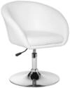 AMSTYLE Relaxsessel Kunstleder Wei&szlig; Drehbar, Cocktailsessel