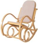 Mendler Schaukelstuhl M41, Schwingsessel Fernsehsessel, Massiv-Holz - Eiche-Optik,
