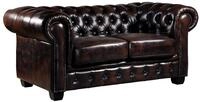 Vente-unique Linea Sofa Chesterfield Ledersofa 2-Sitzer - B&Atilde; &Acirc; &Acirc;&Acirc; &Atilde; &Acirc; &Acirc;&Acirc; &Atilde;