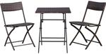 Outsunny Bistroset Polyrattan 3tlg. Balkonm&ouml;bel Set Sitzgruppe Essgruppe
