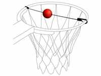 Pure 2Improve Basketballkorb Zieltrainer, roter Ball