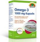 SUNLIFE Omega 3 Kapseln hochdosiert I 1 x 60 St&uuml;ck I 1000mg Premium Fisch&ouml;l I