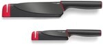 Joseph Joseph Slice&Sharpen - 2-er Set, Silikonbeschichtete Messer mit integriertem