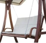 Design Bank aus Holz L&auml;rche f&uuml;r Hollywoodschaukel 2-Sitzer KUREDO (ohne Gestell!!!)