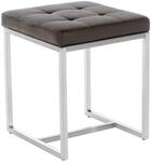 CLP Edelstahl-Sitzhocker Barci Kunstleder I Moderner Hocker Mit Hochwertiger