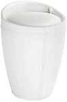 WENKO Badhocker Mod. Candy Leder Optik Wei&szlig;, Hocker mit Stauraum f&uuml;r das...