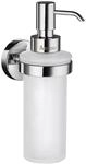 Smedbo HK369 Home Halter mit Seifenspender aus Glas, poliertes Chrom, 6,2 x 9,5 x