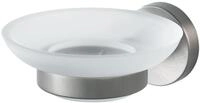 Haceka Kosmos Tec 1116303, Glas-Seifenhalter, Silber,transparent Wei&szlig;