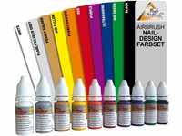 Amur 10er Set Airbrush Farben für Airbrush NAILDESIGN - Airbrushfarbe für die