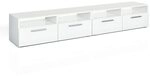 Vicco Lowboard Diego, Wei&szlig;, 190 x 38 cm, geeignet als TV-Untergestell mit offenen