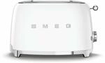 Smeg, 2x2 TSF01WHEU -Toaster, 2 Schlitze f&uuml;r 2 Scheiben, 6 Vergoldungsniveaus,