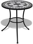 vidaXL Mosaik Gartentisch 60cm Mosaiktisch Gartenm&ouml;bel Tisch Beistelltisch