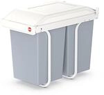 Hailo Multi-Box duo L Einbau-M&uuml;lltrennsystem - Doppelm&uuml;lleimer, 2 x 14 Liter - mit