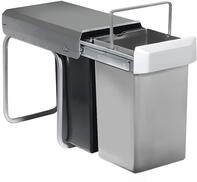 Wesco 12871 Double-Boy Einbaueimer 2 x 15 Liter Anthrazit-grau