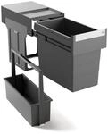 Hailo Abfallsammler Solo mit Carry | Single Box 24 Liter Einbau-M&uuml;lleimer | f&uuml;r