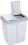 axentia 235168 Zweimer M&uuml;llbeh&auml;lter, Kunststoff, grau