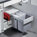 Hailo Abfallsammler 3641222 | TR Swing Raumspar-Tandem-H | Einbaum&uuml;lleimer 2x 20