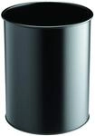 Durable Papierkorb Metall rund, 15 Liter, schwarz, 330101