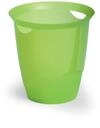 Durable Papierkorb Trend, mit Tragegriffen, 16 l, hellgr&uuml;n transparent, 1701710017