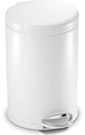 simplehuman CW1853CB 4,5 Liter, kleiner runder Treteimer, kleiner M&uuml;lleimer Bad