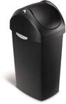 simplehuman, 40 Liter, Schwingdeckel Abfalleimer, schwarz, 5 Jahre Garantie