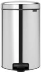 Brabantia 113987 Treteimer mit Inneneimer aus Kunststoff, stahl, Brilliant Steel, 20
