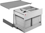 Hailo Abfallsammler 3644831 | 3-fach Raumspar Tandem M&uuml;lleimer | 2x 8.5 + 12L
