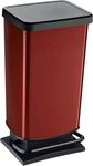 Rotho Paso M&uuml;lleimer 40l mit Pedal und Deckel, Kunststoff (PP) BPA-frei, rot