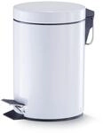 Zeller 18208 Treteimer, 3 Liter, Metall, &oslash;17 x 26.5 cm, wei&szlig;