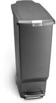 simplehuman CW1363 40 Liter, schmaler Treteimer, M&uuml;lleimer K&uuml;che, Abfalleimer,