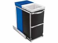 simplehuman CW1016 35 Liter (20/15) ausziehbarer Schrank-Recycler Mülltrennsystem 2
