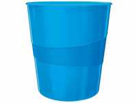 Leitz Papierkorb, 15 Liter, Kunststoff, Blau, WOW, 52781036