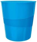 Leitz Papierkorb, 15 Liter, Kunststoff, Blau, WOW, 52781036