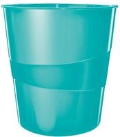 Leitz Papierkorb, 15 Liter, Kunststoff, Eisblau, WOW, 52781051