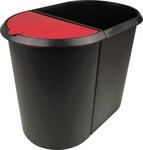 helit H6103992 - Papierkorb &bdquo;the double, 20 Liter/9 Liter, oval, umlaufender