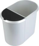 helit H6220900 - Papierkorb &bdquo;the double, 20 Liter/9 Liter, oval, umlaufender