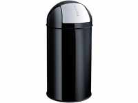 helit Push-Abfallbehälter - Volumen 30 l, schwarz