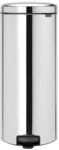 Brabantia Treteimer mit Inneneimer aus Kunststoff, stahl, Brilliant Steel, 30 Liter