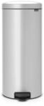 Brabantia 114465 Treteimer 30 L mit Kunststoffeinsatz in metallic grau, Plastik, 30