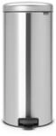 Brabantia Treteimer mit Inneneimer aus Kunststoff, stahl, Matt Stahl, 30 Liter