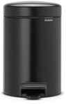 Brabantia 113321 Treteimer mit Inneneimer aus Kunststoff, stahl, MattSchwarz, 3Liter