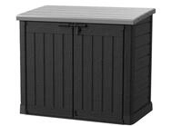 Keter 17199416 M&uuml;lltonnenbox Store it Out Max, Schwarz, 1.200L