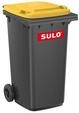 SULO CITYBAC CLASSIC M&uuml;lltonne 240L Grau RAL7021, Deckel Gelb RAL1018
