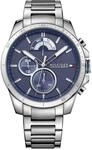 Tommy Hilfiger Multi Zifferblatt Quarz Uhr f&uuml;r Herren mit Silbernes Edelstahlarmband
