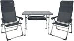 Crespo FRA611966 Metall Stuhl Tischset Valencia, Anthrazit