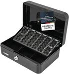 HMF Geldkassette abschlie&szlig;bar, Kasse mit Euro M&uuml;nzz&auml;hlbrett, 3...